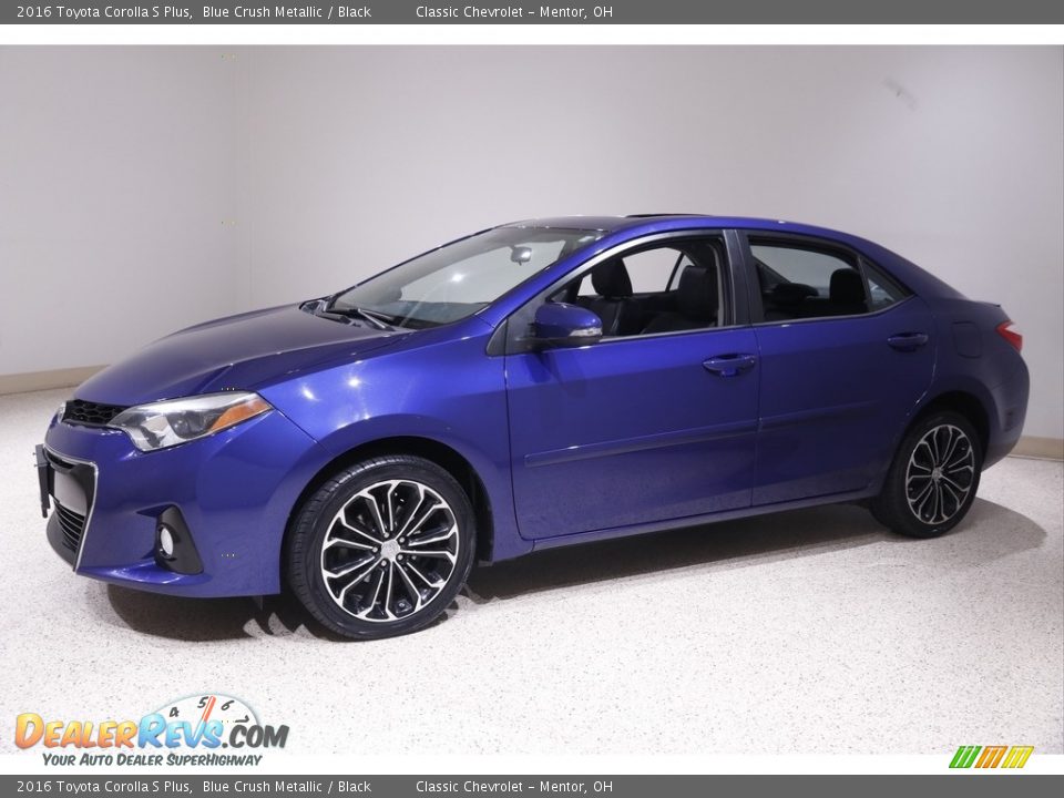 2016 Toyota Corolla S Plus Blue Crush Metallic / Black Photo #3