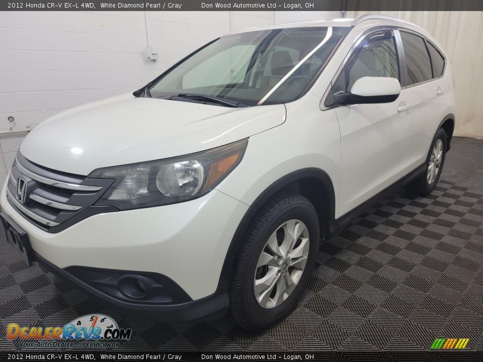 2012 Honda CR-V EX-L 4WD White Diamond Pearl / Gray Photo #5