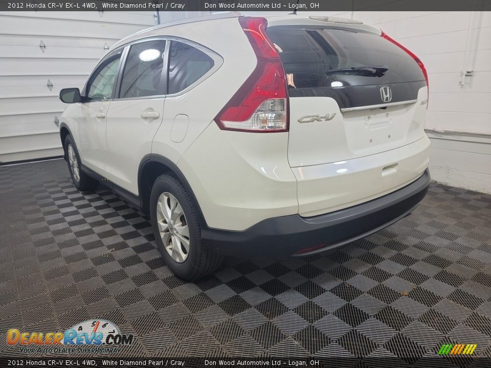 2012 Honda CR-V EX-L 4WD White Diamond Pearl / Gray Photo #6