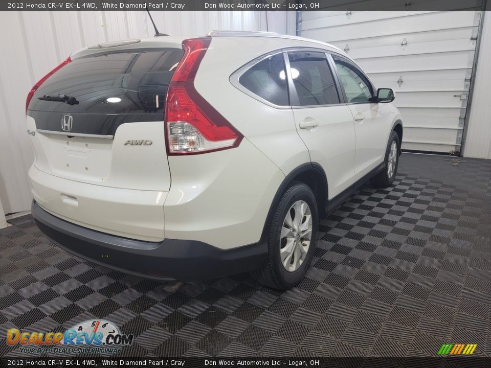 2012 Honda CR-V EX-L 4WD White Diamond Pearl / Gray Photo #8