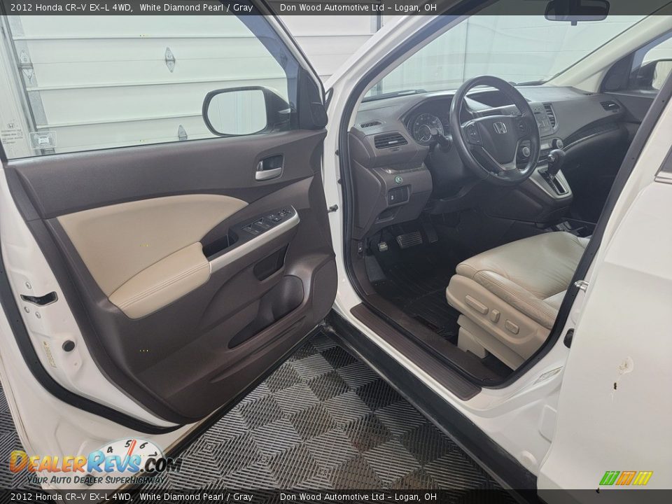2012 Honda CR-V EX-L 4WD White Diamond Pearl / Gray Photo #11