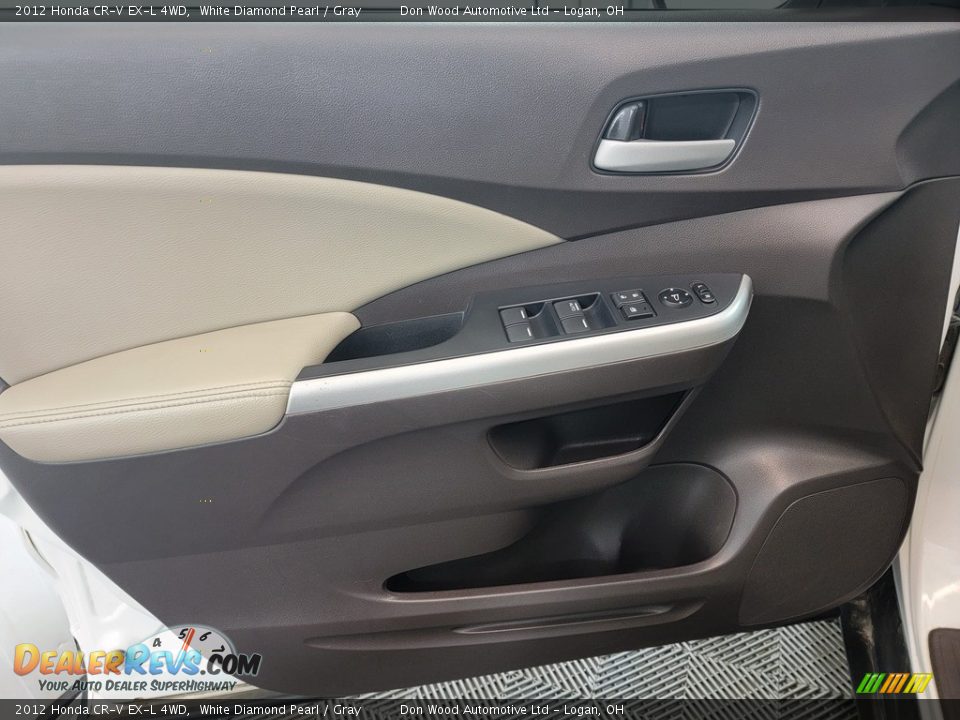 2012 Honda CR-V EX-L 4WD White Diamond Pearl / Gray Photo #12