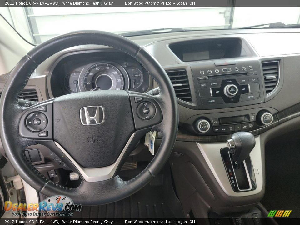 2012 Honda CR-V EX-L 4WD White Diamond Pearl / Gray Photo #16