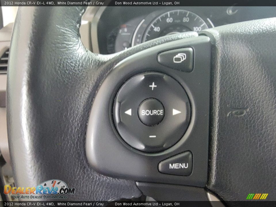 2012 Honda CR-V EX-L 4WD White Diamond Pearl / Gray Photo #17