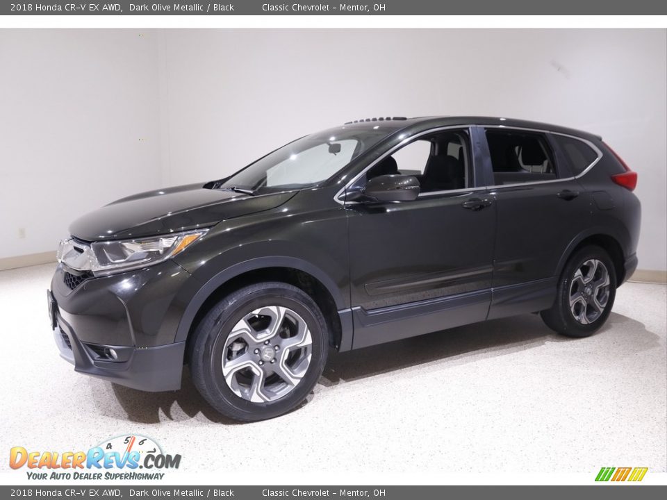 2018 Honda CR-V EX AWD Dark Olive Metallic / Black Photo #3