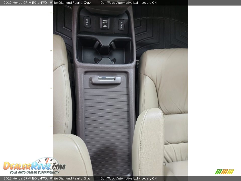 2012 Honda CR-V EX-L 4WD White Diamond Pearl / Gray Photo #21