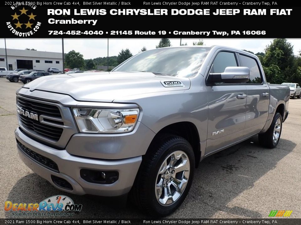 2021 Ram 1500 Big Horn Crew Cab 4x4 Billet Silver Metallic / Black Photo #1