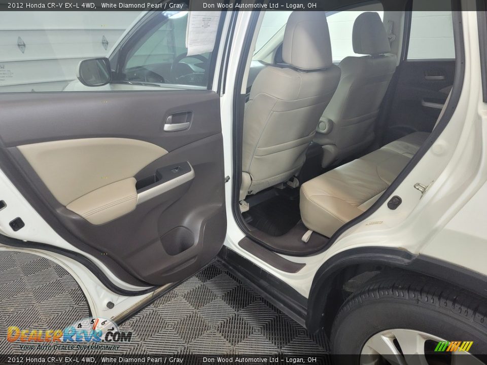 2012 Honda CR-V EX-L 4WD White Diamond Pearl / Gray Photo #24