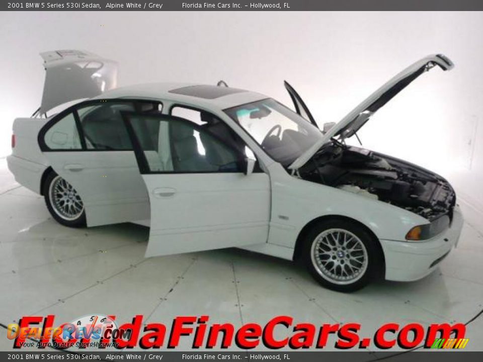 2001 BMW 5 Series 530i Sedan Alpine White / Grey Photo #7