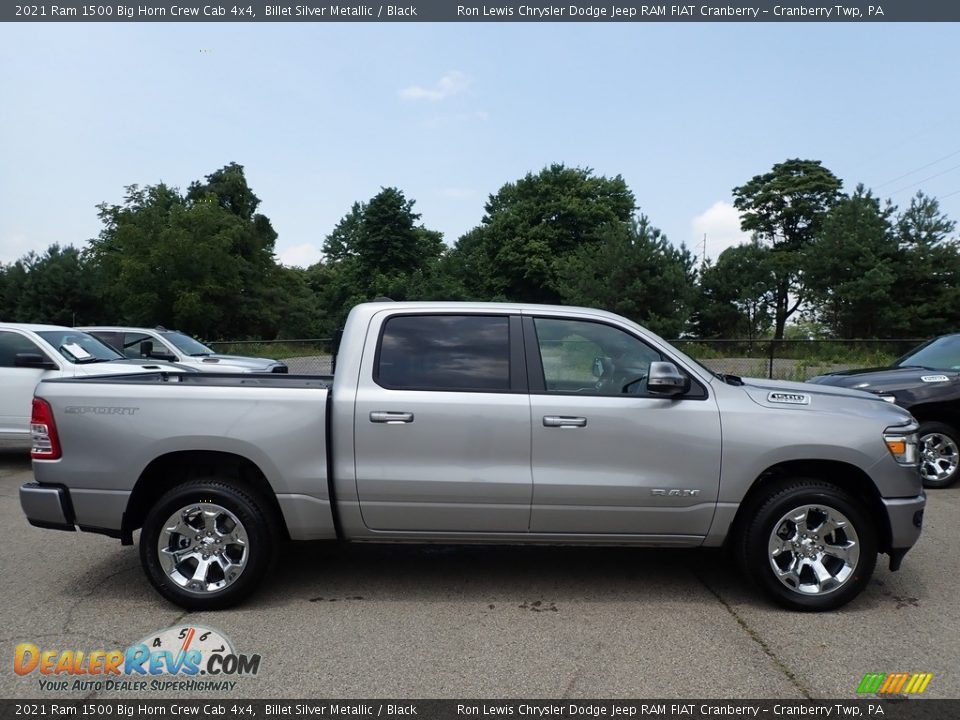 2021 Ram 1500 Big Horn Crew Cab 4x4 Billet Silver Metallic / Black Photo #4