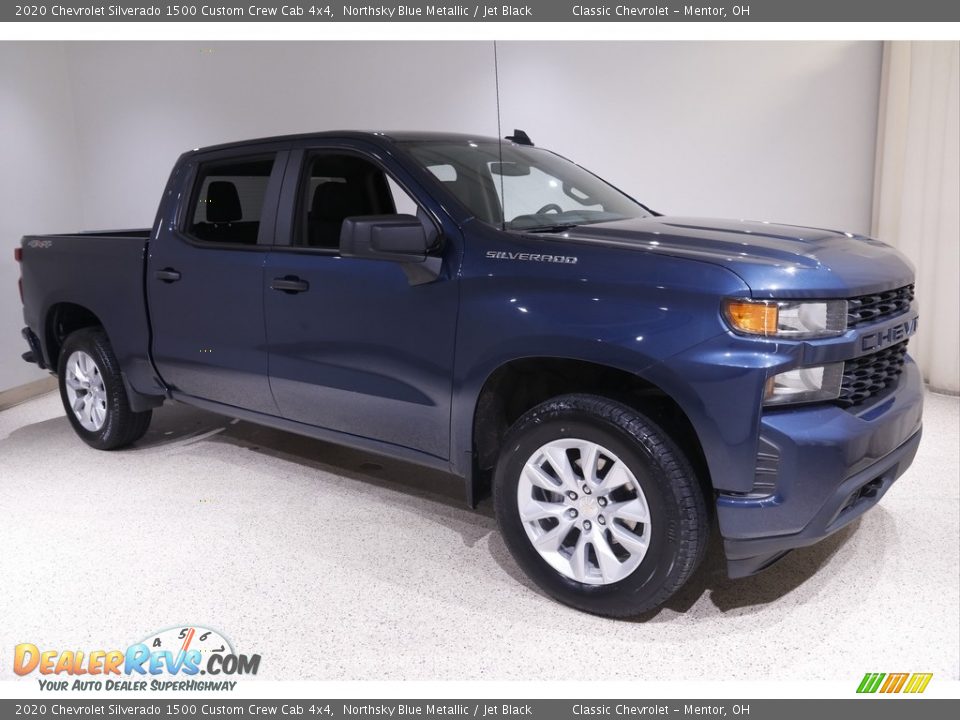 2020 Chevrolet Silverado 1500 Custom Crew Cab 4x4 Northsky Blue Metallic / Jet Black Photo #1