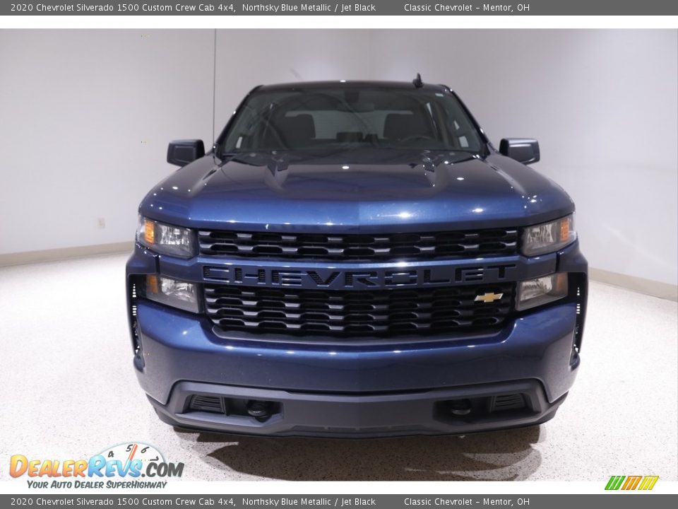 2020 Chevrolet Silverado 1500 Custom Crew Cab 4x4 Northsky Blue Metallic / Jet Black Photo #2