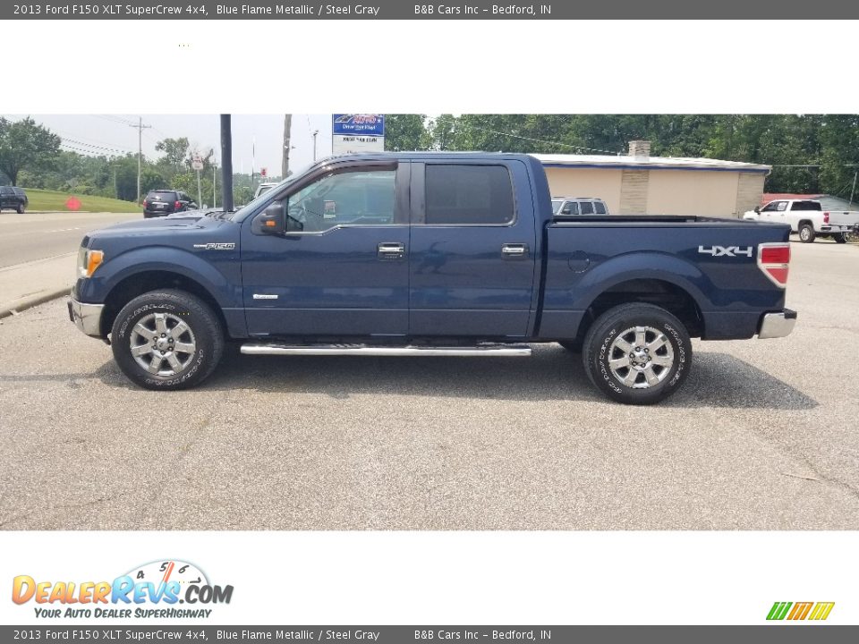 2013 Ford F150 XLT SuperCrew 4x4 Blue Flame Metallic / Steel Gray Photo #2