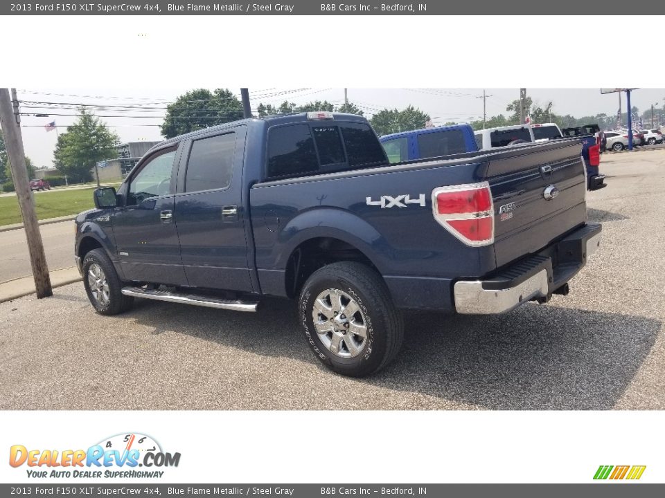 2013 Ford F150 XLT SuperCrew 4x4 Blue Flame Metallic / Steel Gray Photo #3