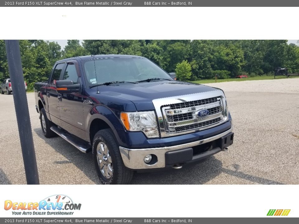 2013 Ford F150 XLT SuperCrew 4x4 Blue Flame Metallic / Steel Gray Photo #7