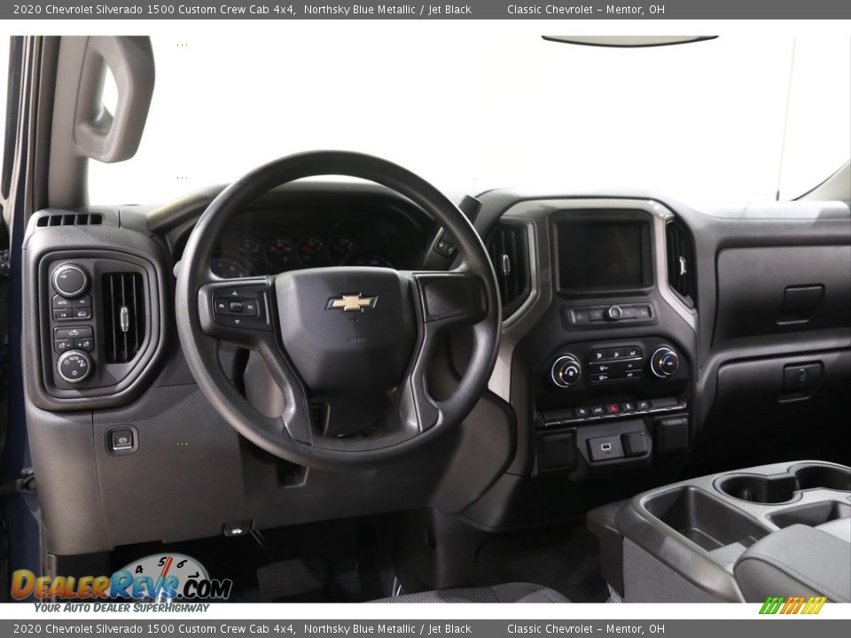 2020 Chevrolet Silverado 1500 Custom Crew Cab 4x4 Northsky Blue Metallic / Jet Black Photo #7