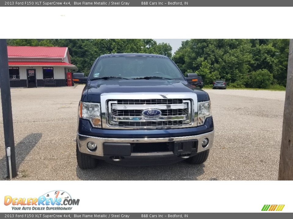 2013 Ford F150 XLT SuperCrew 4x4 Blue Flame Metallic / Steel Gray Photo #8