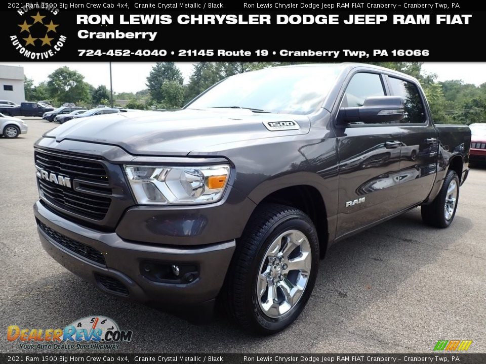 2021 Ram 1500 Big Horn Crew Cab 4x4 Granite Crystal Metallic / Black Photo #1