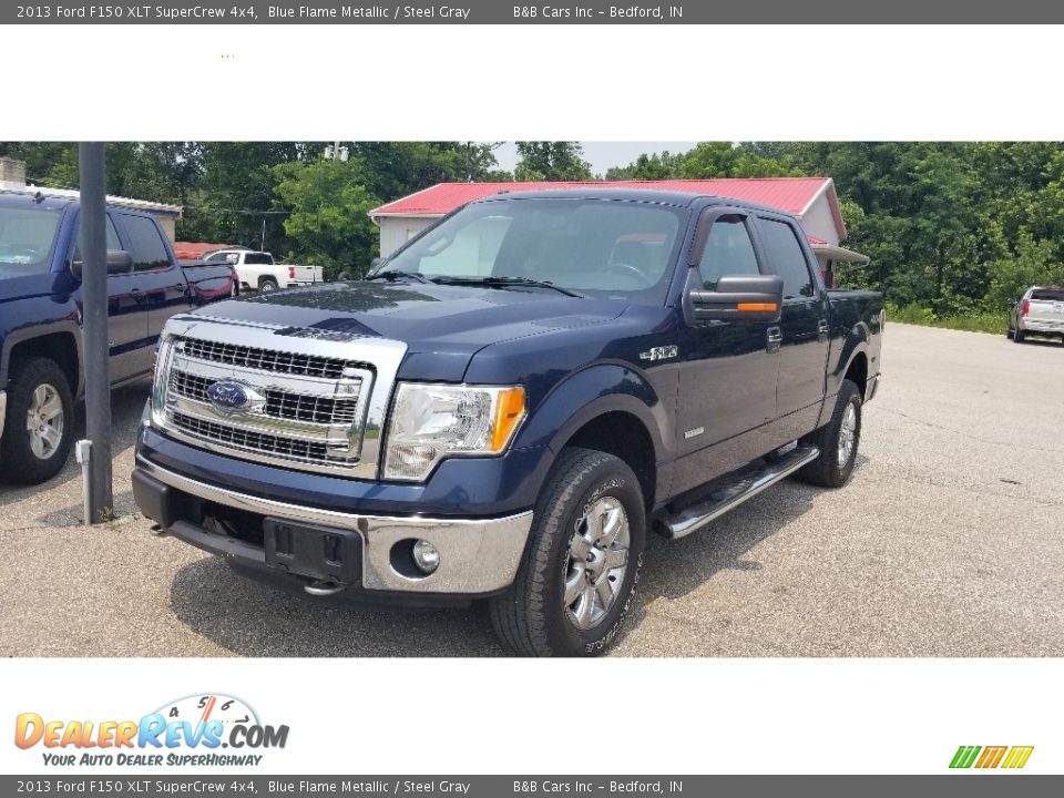 2013 Ford F150 XLT SuperCrew 4x4 Blue Flame Metallic / Steel Gray Photo #9