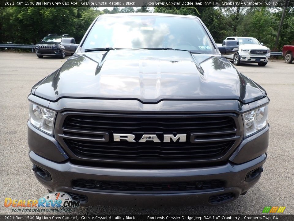 2021 Ram 1500 Big Horn Crew Cab 4x4 Granite Crystal Metallic / Black Photo #2