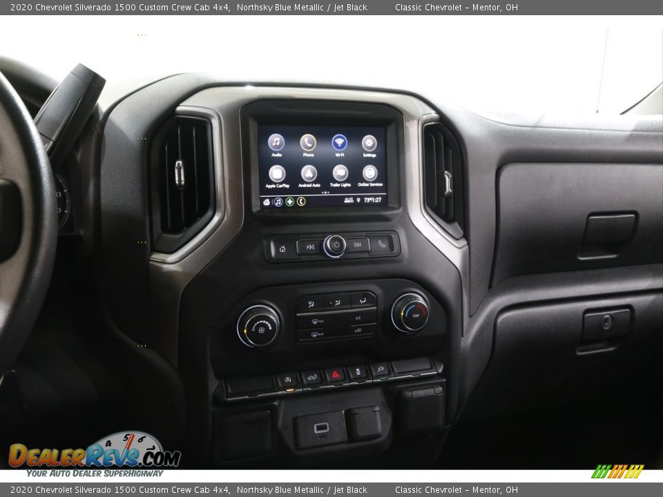 2020 Chevrolet Silverado 1500 Custom Crew Cab 4x4 Northsky Blue Metallic / Jet Black Photo #10