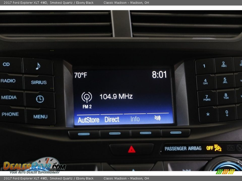 2017 Ford Explorer XLT 4WD Smoked Quartz / Ebony Black Photo #10