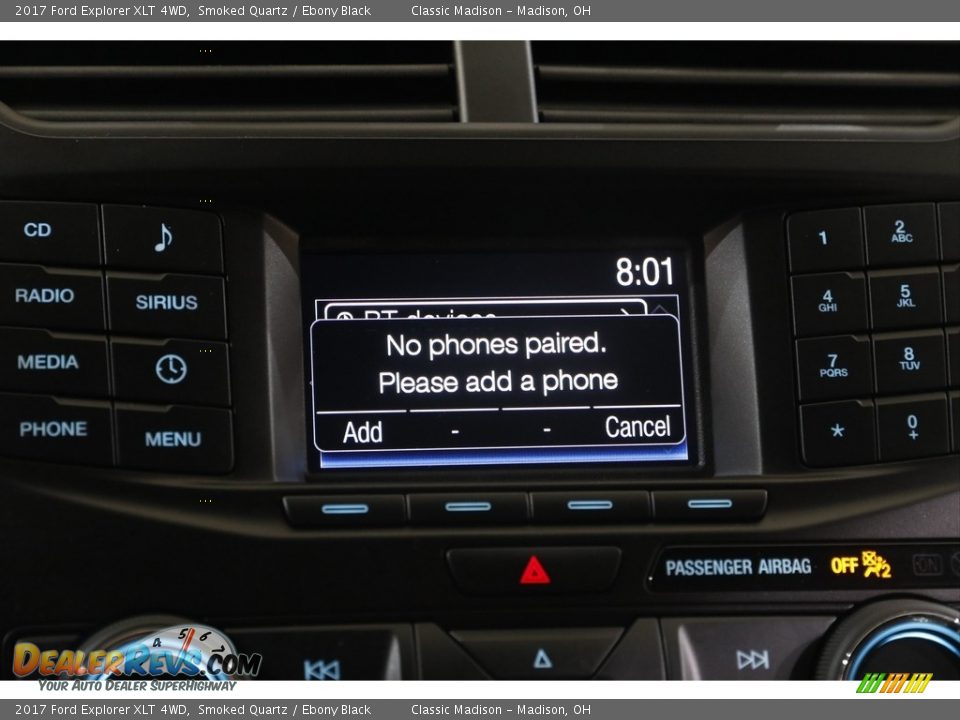 2017 Ford Explorer XLT 4WD Smoked Quartz / Ebony Black Photo #11