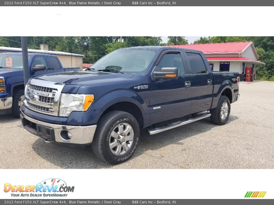 2013 Ford F150 XLT SuperCrew 4x4 Blue Flame Metallic / Steel Gray Photo #30