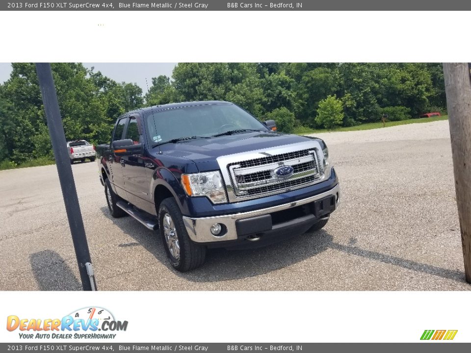 2013 Ford F150 XLT SuperCrew 4x4 Blue Flame Metallic / Steel Gray Photo #31