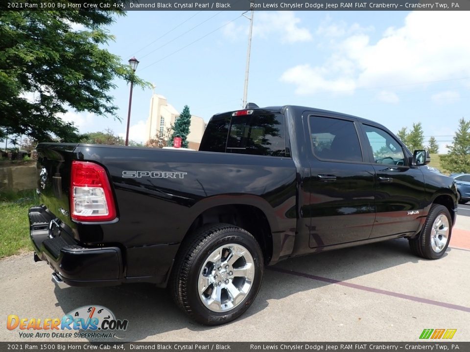 2021 Ram 1500 Big Horn Crew Cab 4x4 Diamond Black Crystal Pearl / Black Photo #4