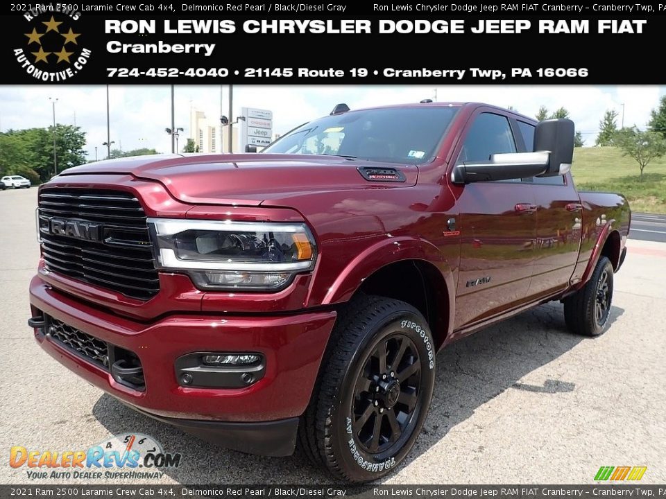 2021 Ram 2500 Laramie Crew Cab 4x4 Delmonico Red Pearl / Black/Diesel Gray Photo #1