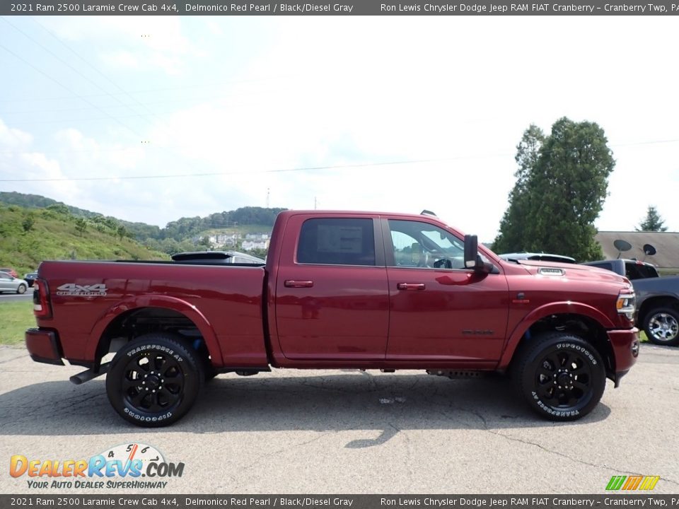 2021 Ram 2500 Laramie Crew Cab 4x4 Delmonico Red Pearl / Black/Diesel Gray Photo #4