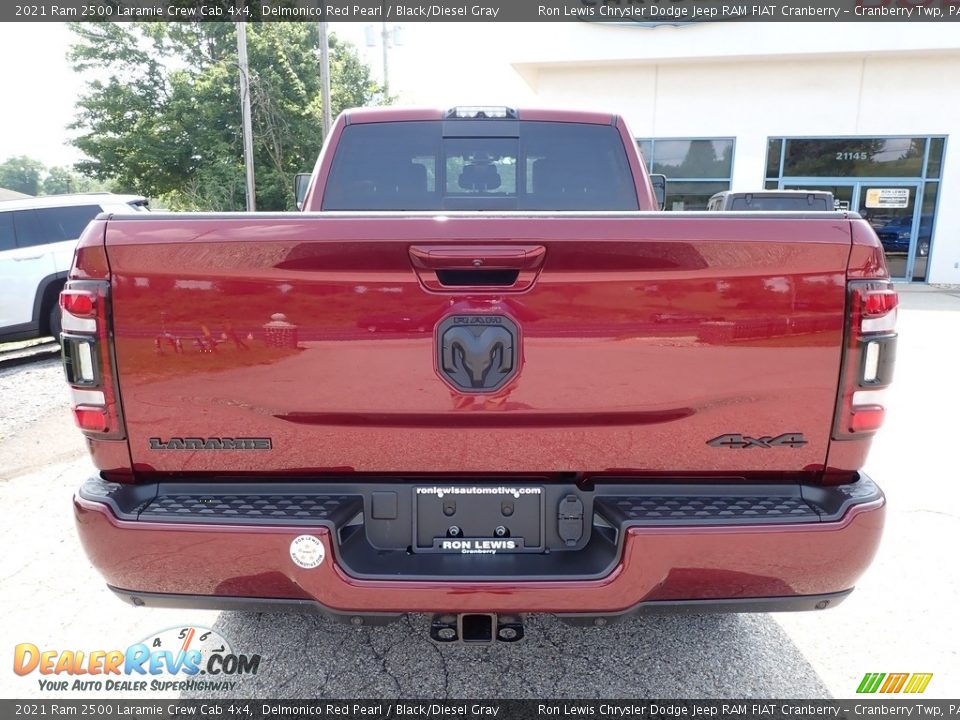 2021 Ram 2500 Laramie Crew Cab 4x4 Delmonico Red Pearl / Black/Diesel Gray Photo #6