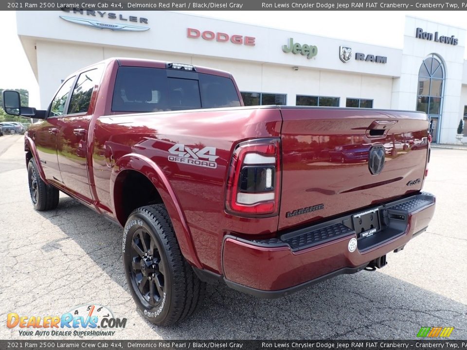 2021 Ram 2500 Laramie Crew Cab 4x4 Delmonico Red Pearl / Black/Diesel Gray Photo #7