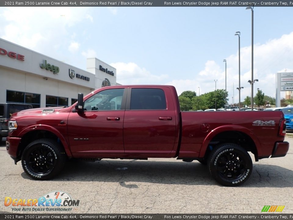 2021 Ram 2500 Laramie Crew Cab 4x4 Delmonico Red Pearl / Black/Diesel Gray Photo #8