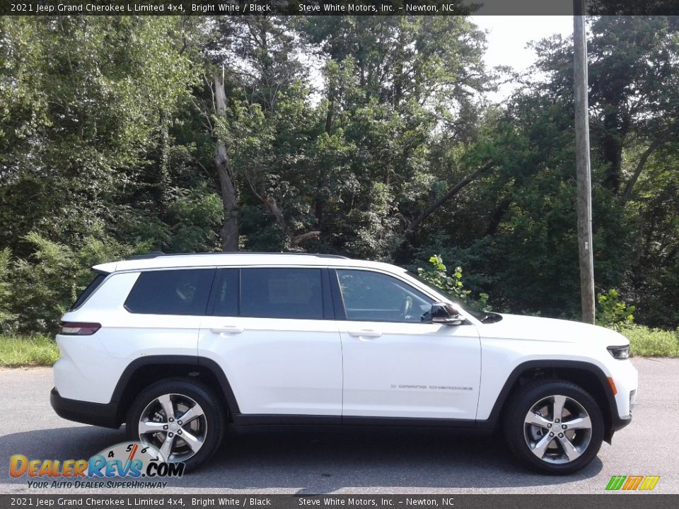 2021 Jeep Grand Cherokee L Limited 4x4 Bright White / Black Photo #5