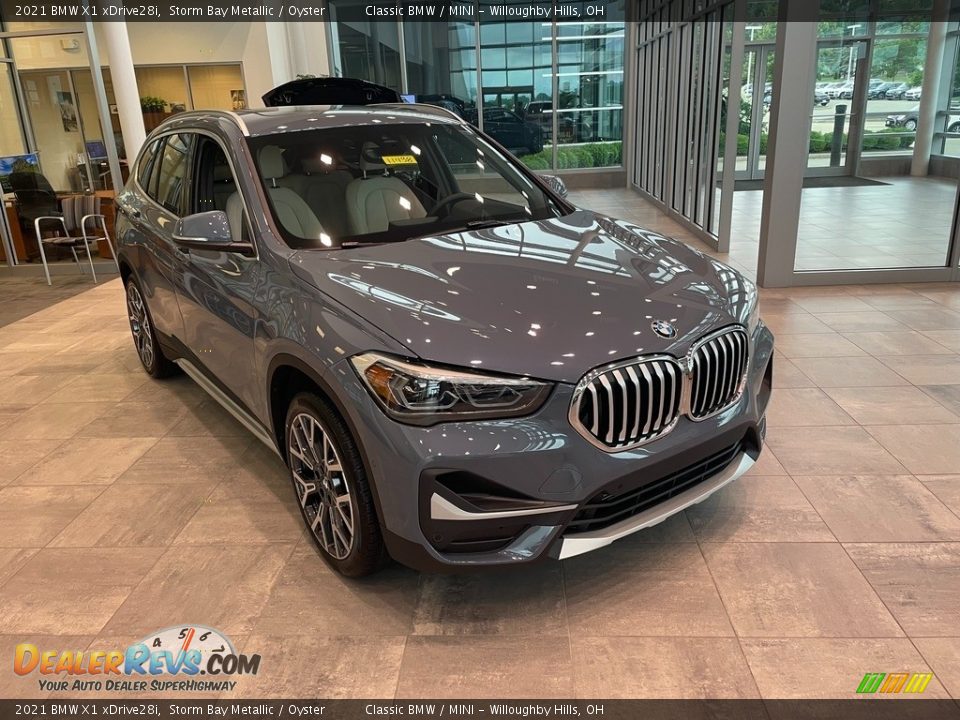 2021 BMW X1 xDrive28i Storm Bay Metallic / Oyster Photo #1