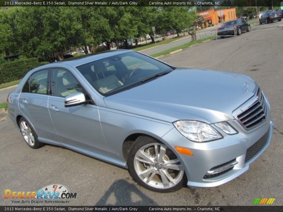 2013 Mercedes-Benz E 350 Sedan Diamond Silver Metallic / Ash/Dark Grey Photo #3
