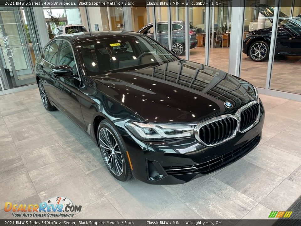 2021 BMW 5 Series 540i xDrive Sedan Black Sapphire Metallic / Black Photo #1
