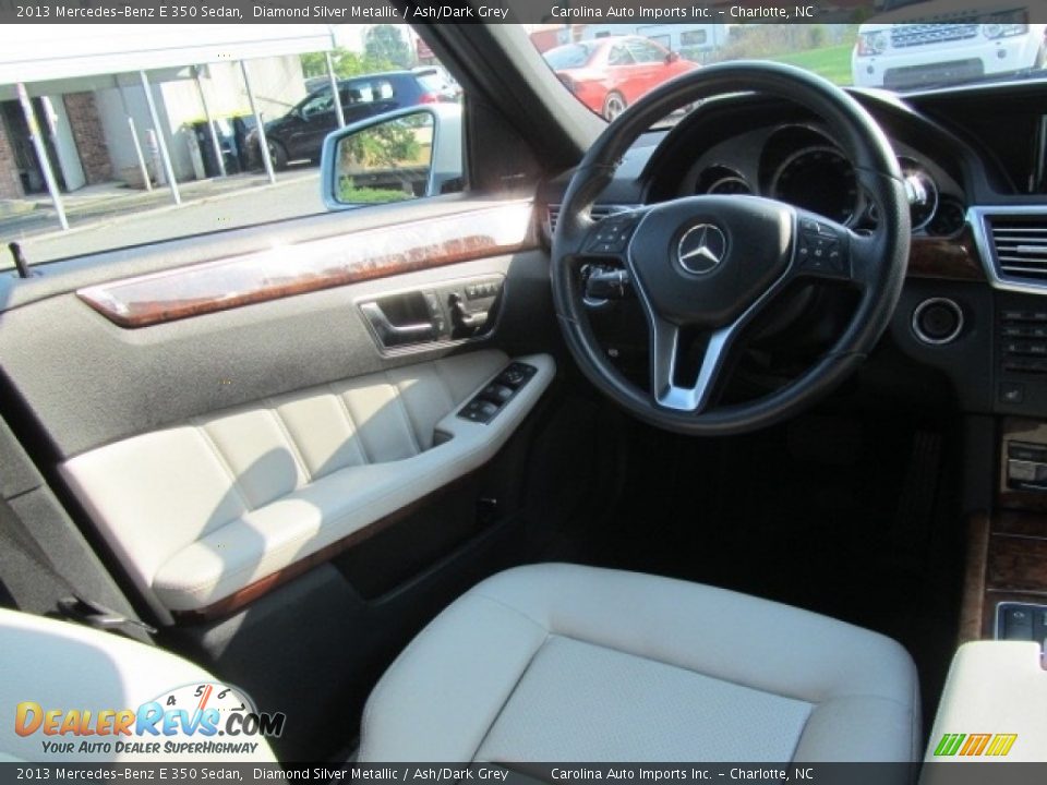 2013 Mercedes-Benz E 350 Sedan Diamond Silver Metallic / Ash/Dark Grey Photo #12