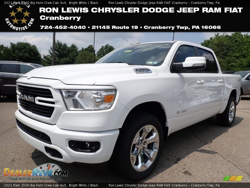 2021 Ram 1500 Big Horn Crew Cab 4x4 Bright White / Black Photo #1