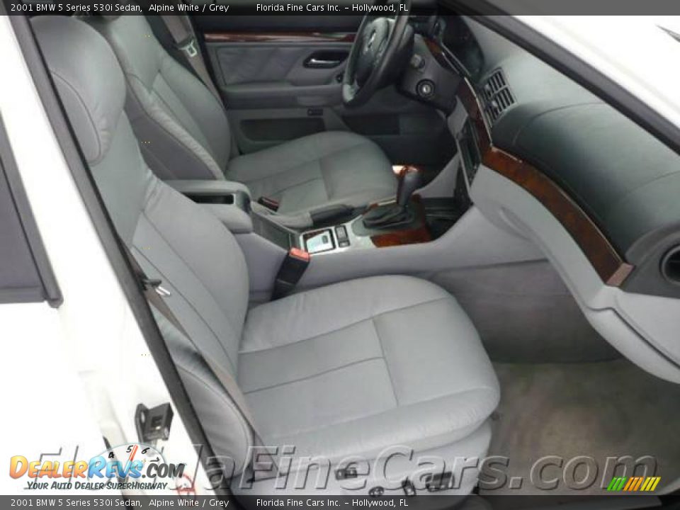 2001 BMW 5 Series 530i Sedan Alpine White / Grey Photo #13