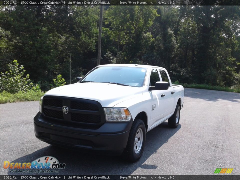 2021 Ram 1500 Classic Crew Cab 4x4 Bright White / Diesel Gray/Black Photo #2