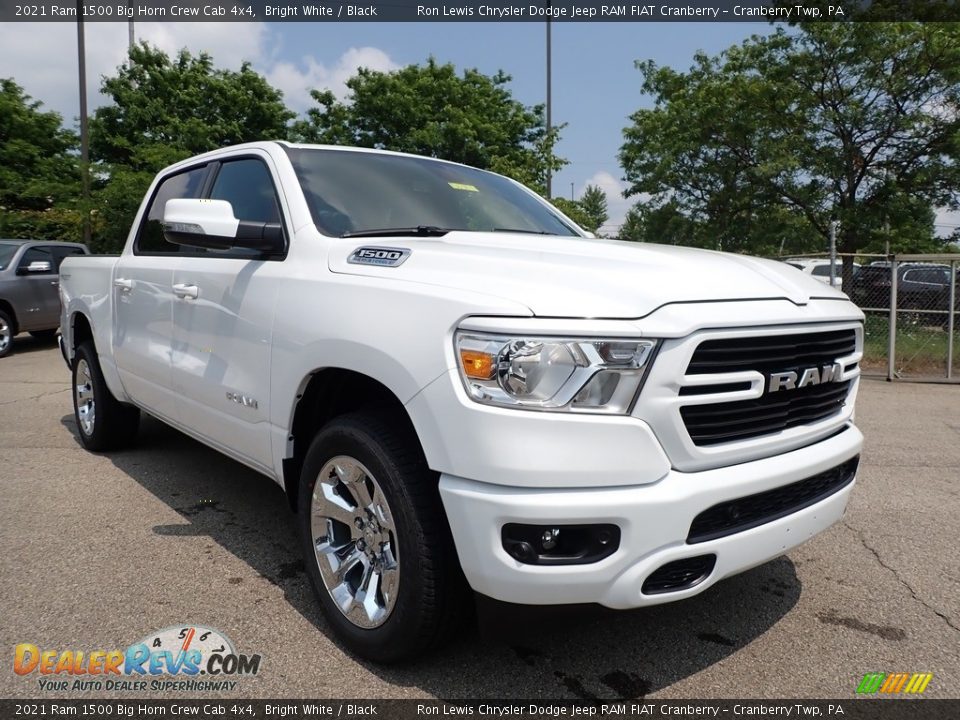 2021 Ram 1500 Big Horn Crew Cab 4x4 Bright White / Black Photo #3