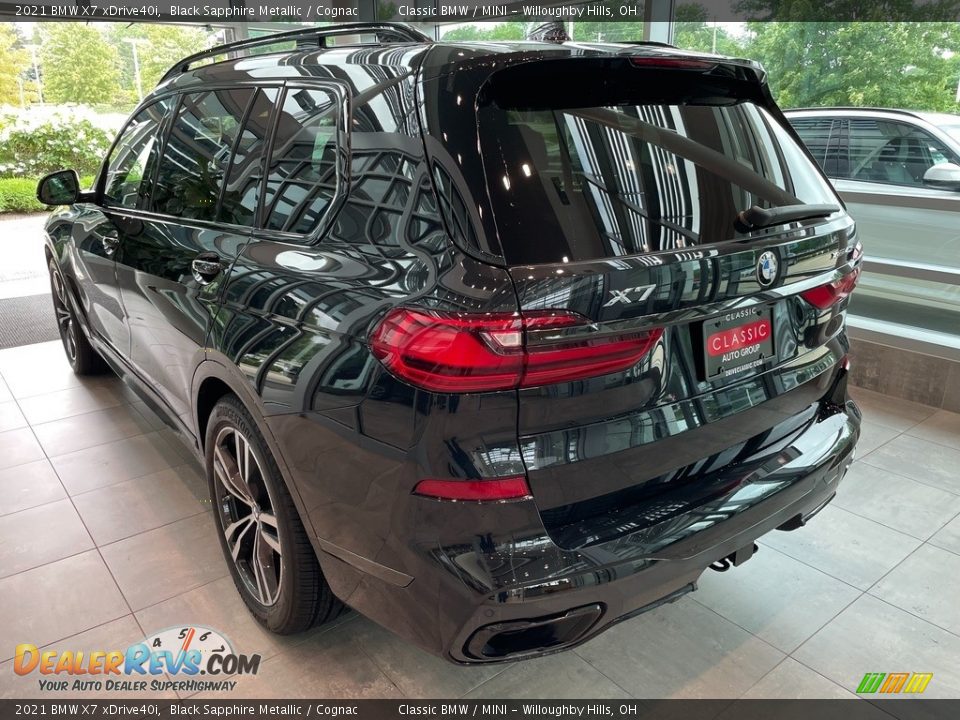 2021 BMW X7 xDrive40i Black Sapphire Metallic / Cognac Photo #2