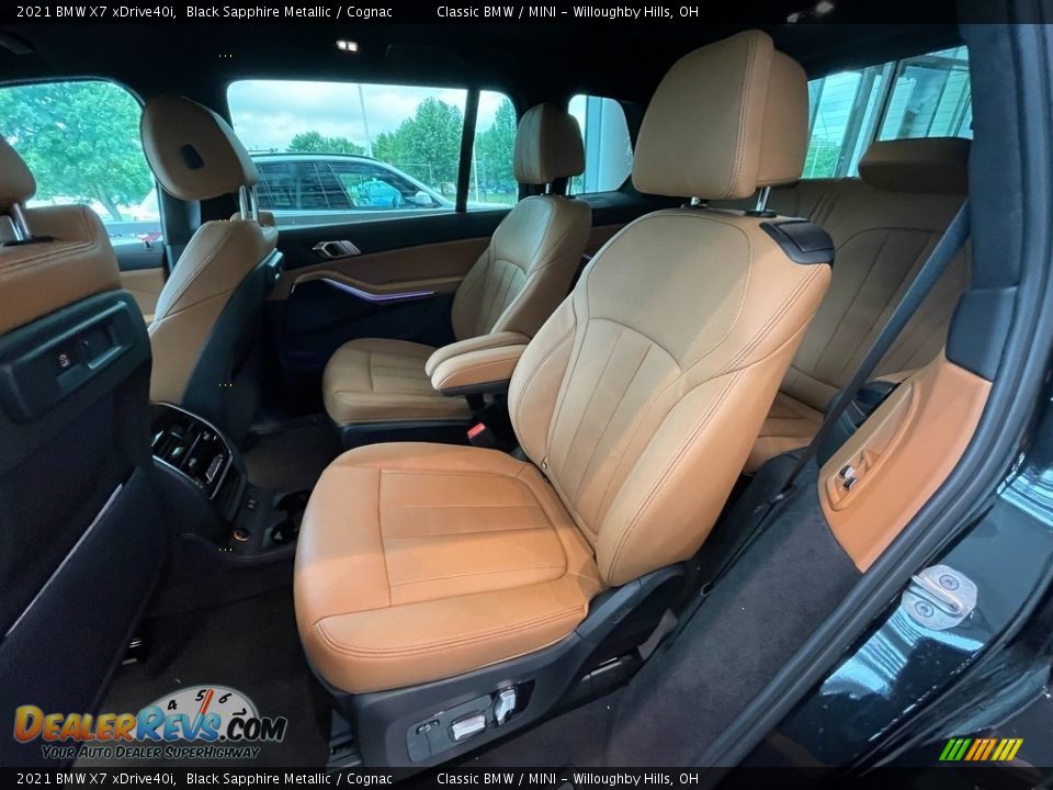2021 BMW X7 xDrive40i Black Sapphire Metallic / Cognac Photo #5