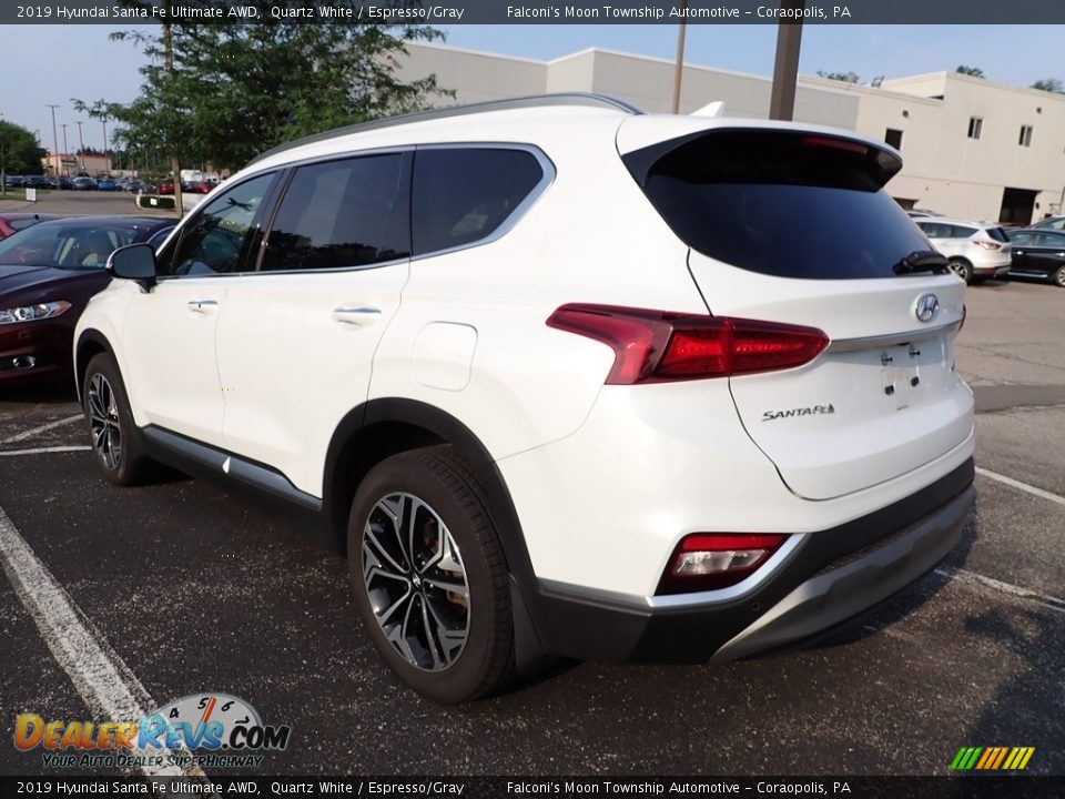 2019 Hyundai Santa Fe Ultimate AWD Quartz White / Espresso/Gray Photo #2