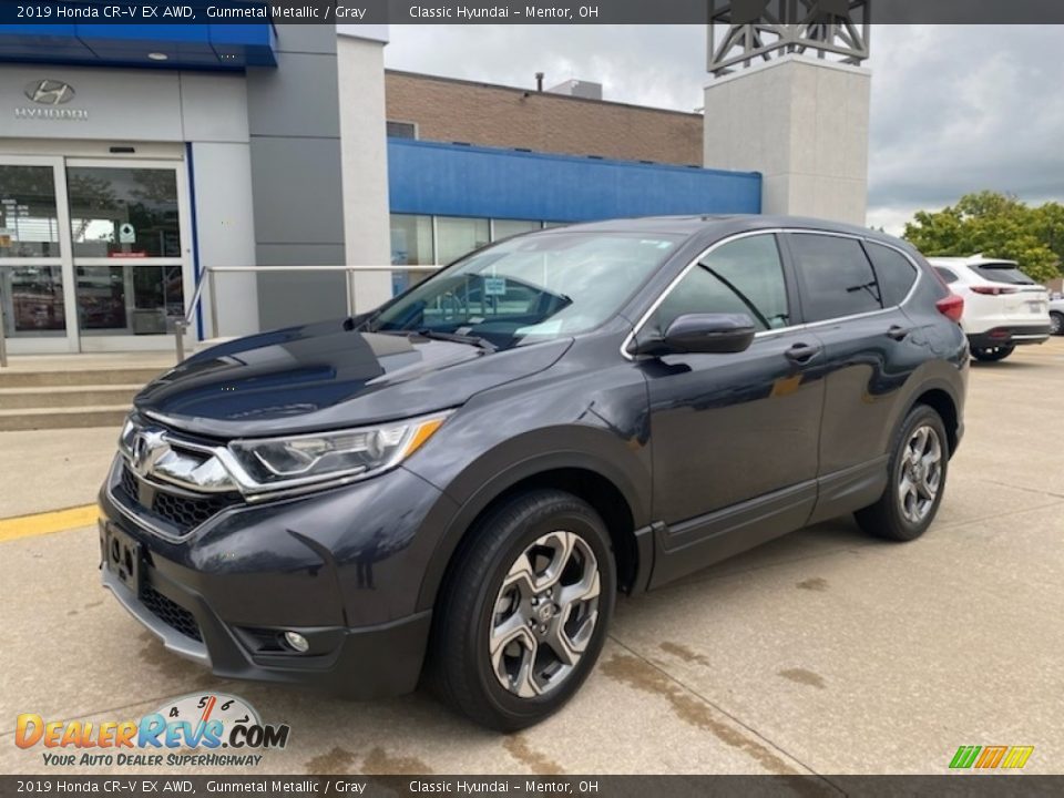 2019 Honda CR-V EX AWD Gunmetal Metallic / Gray Photo #1