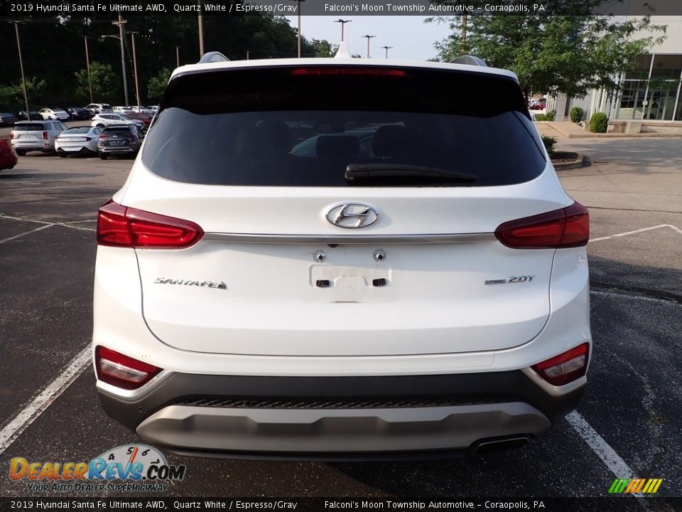 2019 Hyundai Santa Fe Ultimate AWD Quartz White / Espresso/Gray Photo #3