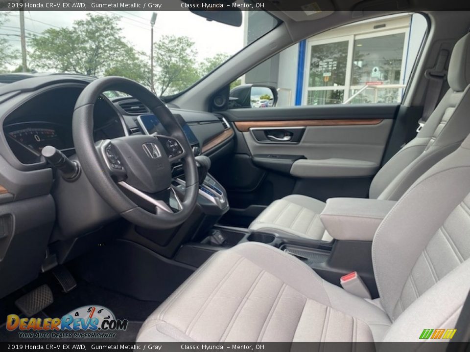 2019 Honda CR-V EX AWD Gunmetal Metallic / Gray Photo #3